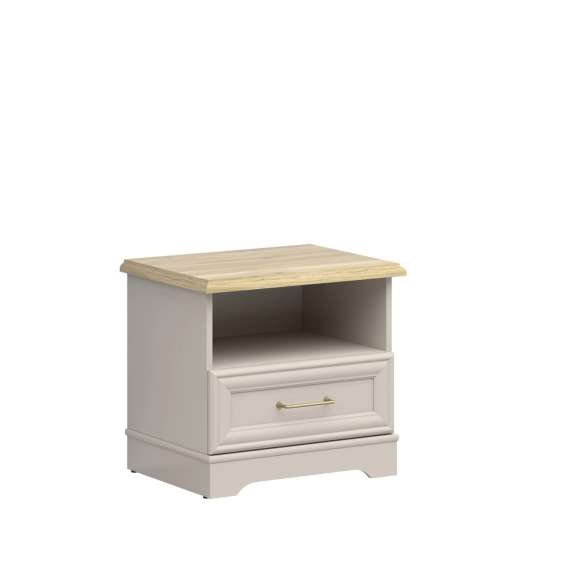 Nattbord Anga 54x50 cm - 1 skuff - cashmere