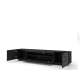 Tv-benk AURA 200 cm - svart sahara - 3 dører