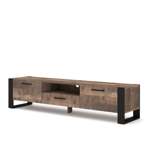 Tv-benk NUKA  200 cm - eik grange - 2 dører