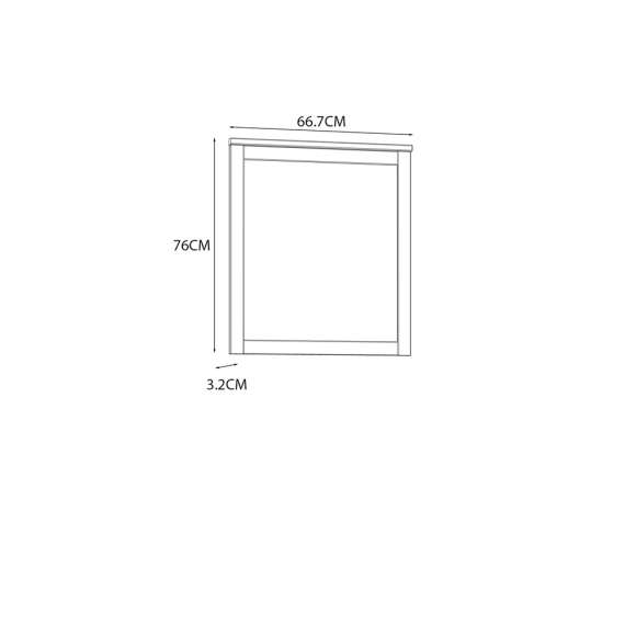 Speil Chisbury 67x76 cm - lerk sibu