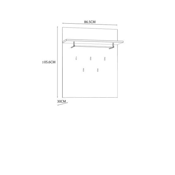 Veggpanel Chisbury 86x106 cm - lerk sibu - eik riviera