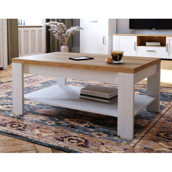 Sofabord Chisbury 100x60 cm - lerk sibu - eik riviera