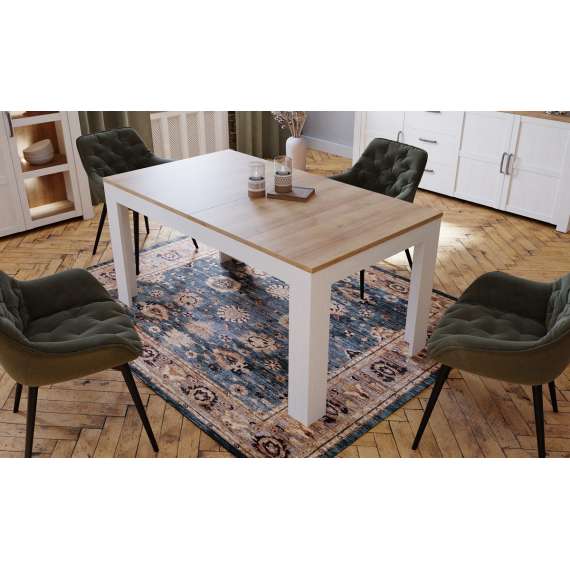 Spisebord Chisbury - 160-206 cm - lerk sibu - eik riviera