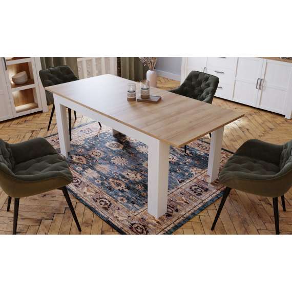 Spisebord Chisbury - 160-206 cm - lerk sibu - eik riviera