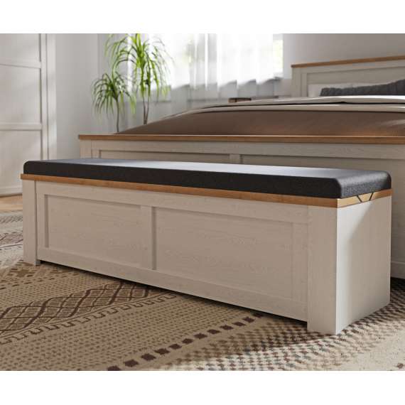 Sengeskiste Chisbury 135x42 cm - lerk sibu - eik riviera