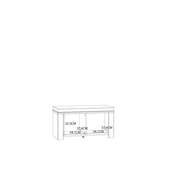 Skobenk Chisbury 86x45 cm - lerk sibu - eik riviera - pute