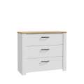 Skjenk Chisbury 102x87 cm - lerk sibu - eik riviera - skuffer