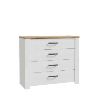 Skjenk Chisbury 102x87 cm - lerk sibu - eik riviera - 4 skuffer