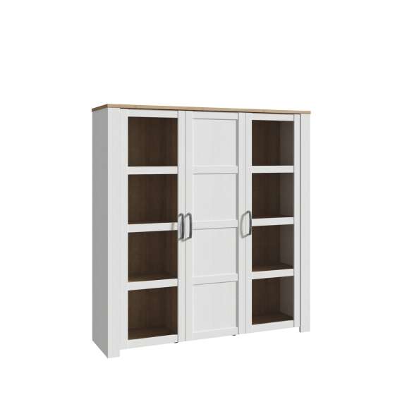 Vitrineskap Chisbury 151x161 cm - lerk sibu - eik riviera