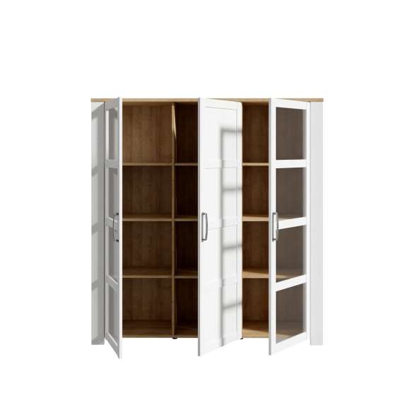 Vitrineskap Chisbury 151x161 cm - lerk sibu - eik riviera