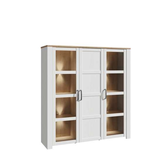 Vitrineskap Chisbury 151x161 cm - lerk sibu - eik riviera