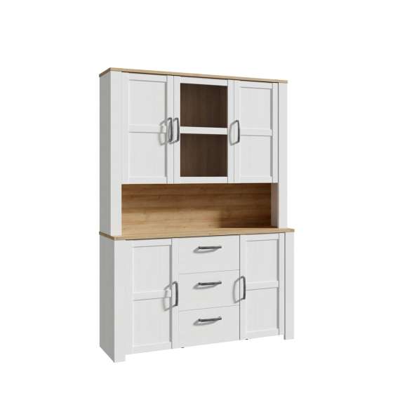 Vitrineskap Chisbury 146x205 cm - lerk sibu - eik riviera