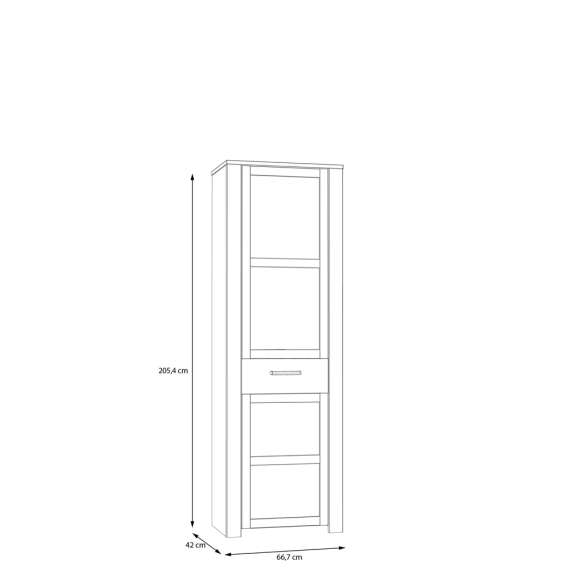 Garderobeskap Chisbury 67x205 cm - lerk sibu - eik riviera