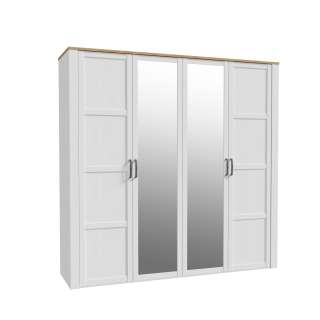 Garderobeskap Chisbury 214x216 cm - lerk sibu - eik riviera - 4 dører