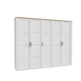 Garderobeskap Chisbury 266x216 cm - lerk sibu - eik riviera - 4 dører