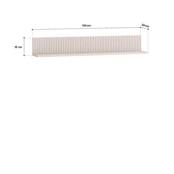 Vegghylle Dunea 120x18 cm - cashmere