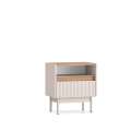 Nattbord Dunea 50x55 cm - cashmere - eik cremona - 1 skuff