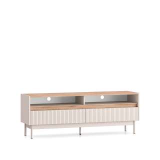 Tv-benk Dunea 154x55 cm - cashmere - eik cremona - 2 skuffer