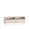 Tv-benk Dunea 154x55 cm - cashmere - eik cremona - 2 skuffer
