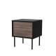 Nattbord Cortina 45x51cm - svart matt - valnøtt - 1 dør - 2 st sett