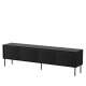 Tv-benk Cortina 200x55cm - svart matt - 4 dører