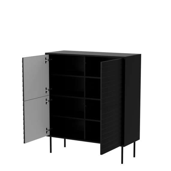 Skap CORTINA 102x118 - 4 dører - svart matt