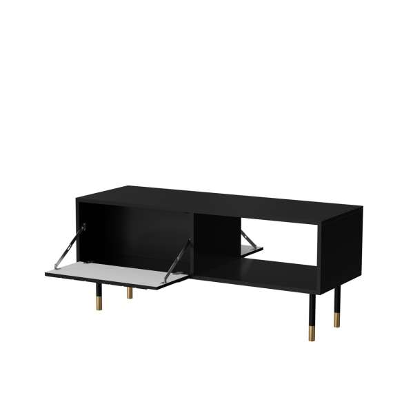 Sofabord MAUNTAIN 110x60 - svart matt - oppbevaringsplass