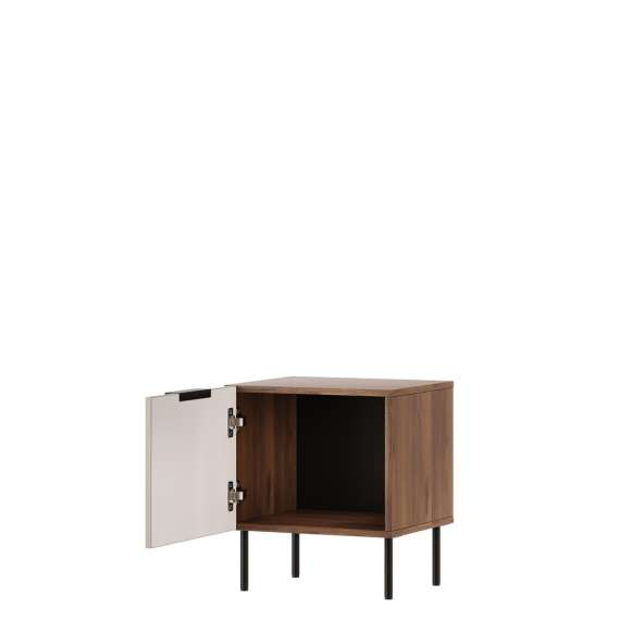 Nattbord Almera 45x55cm - valnøtt - cashmere -1 dør - 2 stk sett