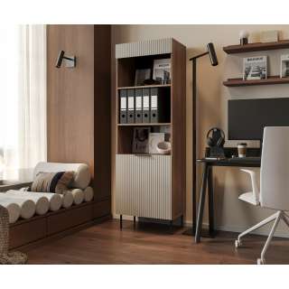 Reol Almera 60x185cm - valnøtt - cashmere - 1 dør