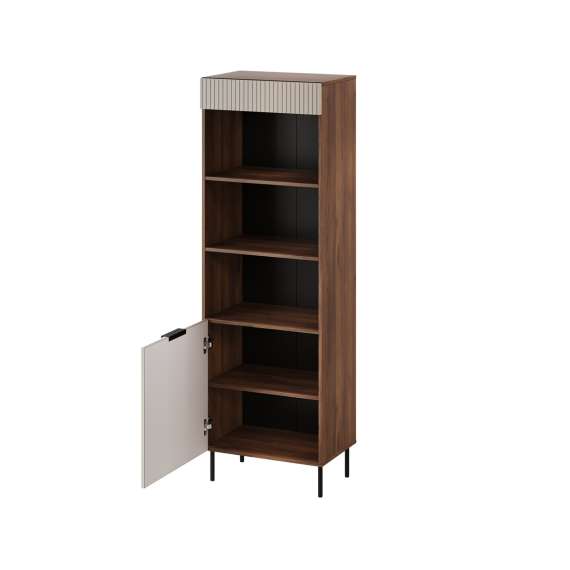 Reol Almera 60x185cm - valnøtt - cashmere - 1 dør