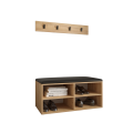 Skobenk med hattehylle Miro 84x40 cm - benk med sittepute