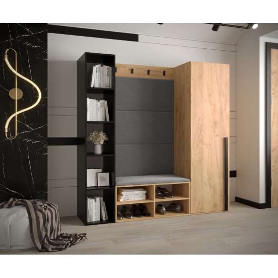 Entresett Miro 1 - 164x184 cm - eik craft gold - 4 deler