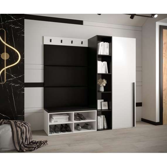 Entresett Miro 1 - 164x184 cm - hvit matt - 4 deler