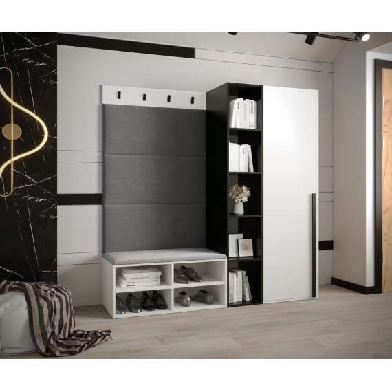 Entresett Miro 1 - 164x184 cm - hvit matt - 4 deler