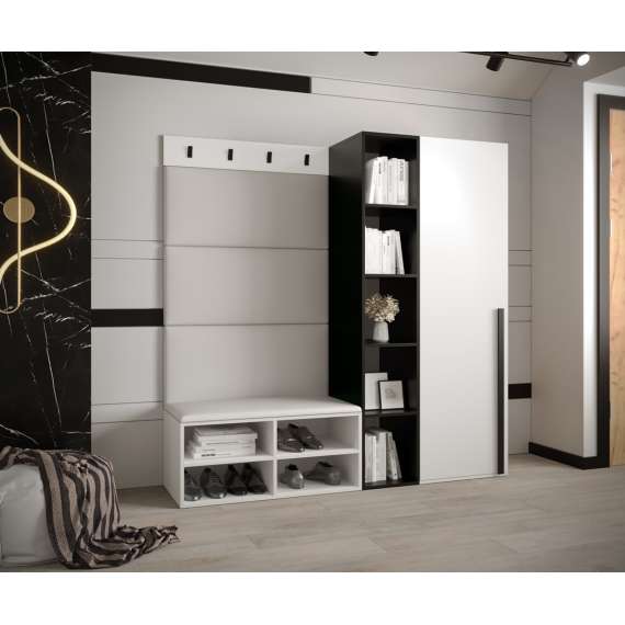 Entresett Miro 1 - 164x184 cm - hvit matt - 4 deler