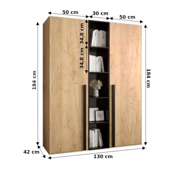 Entresett Miro10 - 130x184 cm - eik craft gold - 3 deler