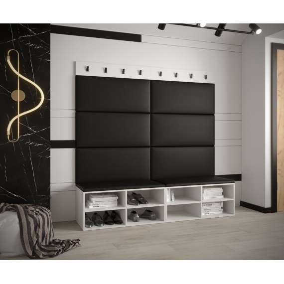 Entresett Miro 7 - 168x184 cm - hvit matt - polstret panel