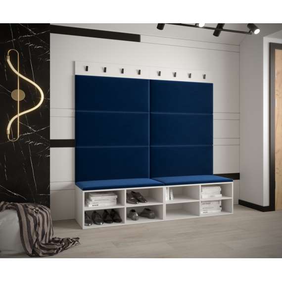 Entresett Miro 7 - 168x184 cm - hvit matt - polstret panel