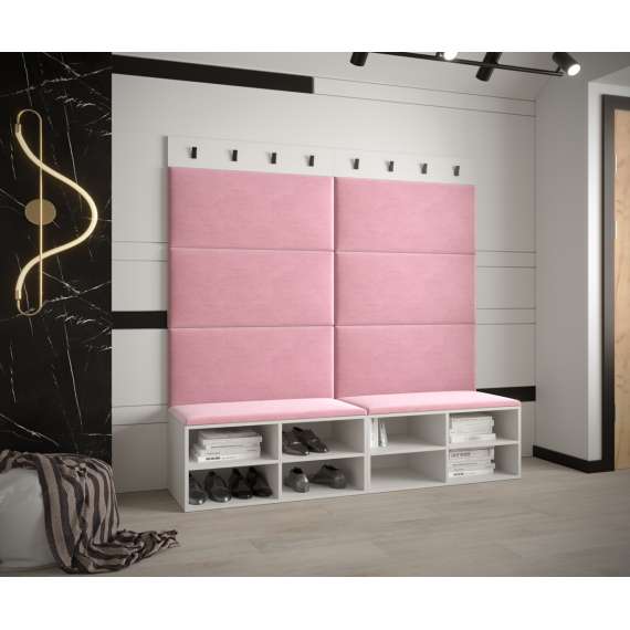 Entresett Miro 7 - 168x184 cm - hvit matt - polstret panel