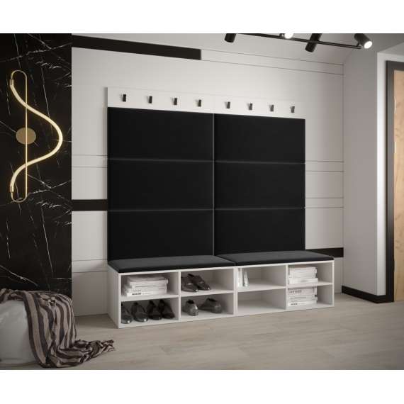 Entresett Miro 7 - 168x184 cm - hvit matt - polstret panel