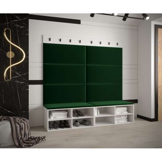 Entresett Miro 7 - 168x184 cm - hvit matt - polstret panel