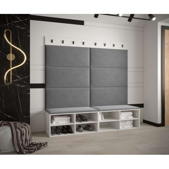 Entresett Miro 7 - 168x184 cm - hvit matt - polstret panel