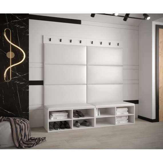 Entresett Miro 7 - 168x184 cm - hvit matt - polstret panel