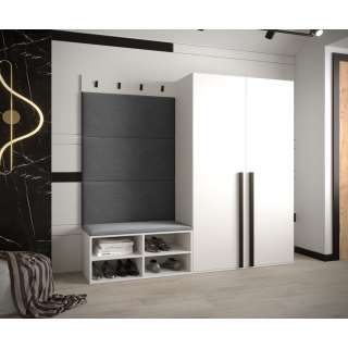 Entresett Miro 5 - 184x184 cm - hvit matt - polstret veggpanel