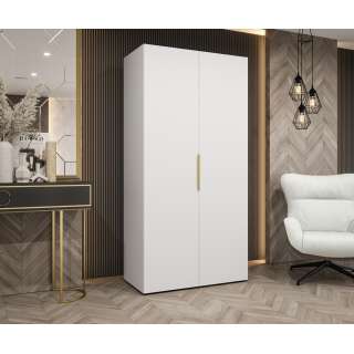 Garderobeskap Marbella 100x202 cm - hvit matt - 2 dører