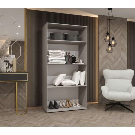 Garderobeskap Marbella 100x202 cm - hvit matt - 2 dører