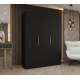 Garderobeskap Marbella 150x202 cm - svart matt - 3 dører