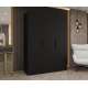 Garderobeskap Marbella 150x202 cm - svart matt - 3 dører