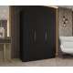 Garderobeskap Marbella 150x202 cm - svart matt - 3 dører