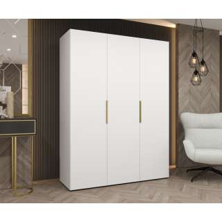 Garderobeskap Marbella 150x202 cm - hvit matt - 3 dører